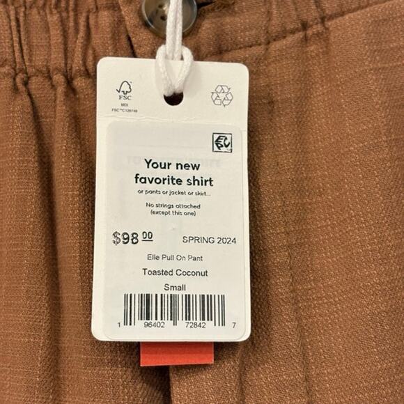 Marine Layer Elle Pull On Pants Womens Small Toasted Coconut Spring 2024NEW - Picture 3 of 11